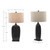 Ceramic Bottle Table Lamp - 30.5" - Black and Beige