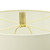 Mirrored Glass Table Lamp with Drum Shade - 35" - White and Gold - IMAGE 5