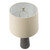 Tapered Stone Table Lamp with Beige Drum Shade - 26" - Black - IMAGE 3