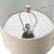 Tapered Stone Table Lamp with Beige Drum Shade - 26" - Black - IMAGE 5