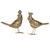 Standing Birds with Crown - 7" - Gold - Set of 2 - IMAGE 2