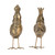 Standing Birds with Crown - 7" - Gold - Set of 2 - IMAGE 5