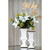 Urn Shaped Vase with Pedestal Base - 11.5" - White and Gold