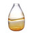 Medium Transparent Swirl Narrow Neck Glass Vase - 11.5" - Clear and Yellow - IMAGE 1