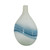 Wave Mist Art Frosted Glass Vase - 16.25" - Blue and White - IMAGE 2