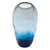 Handmade Glass Vase - 15" - Blue and Gray