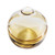 Transparent Swirl Glass Vase - 8.75" - Clear and Yellow