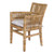 Rattan Wrapped Chair with Cushion - 33" - Brown - IMAGE 1