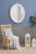 Coral Framed Oval Wall Mirror - 35.5" - White