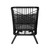 Cushioned Rattan Wooden Chair - 30.75" - Black and Gray - IMAGE 4