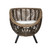 Rattan Round Shape Accent Chair - 31" - Brown - IMAGE 1