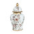 Round Floral Porcelain Ginger Jar - 14" - White and Gold - IMAGE 1