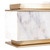 Rectangular Marble Box with Lid - 14" - White