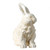 17.5" White Vintage Style Glossy Ceramic Rabbit Outdoor Statue - IMAGE 2