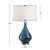 Vintage Art Glass Table Lamp - 27.75" - Blue - IMAGE 3