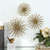 Floral Motif Wall Decorations - 11" - Gold - Set of 3 - IMAGE 2