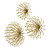 Floral Motif Wall Decorations - 11" - Gold - Set of 3 - IMAGE 4