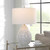 Whimsical Loop Glossy Table Lamp with Drum Shade - 25" - White - IMAGE 2