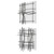 Abstract Iron Panel Wall Decorations- 22.75" - Black and White - Set of 2 - IMAGE 4