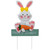 Bunny with Carrot Happy Easter Outdoor Garden Stake - 18.75" - IMAGE 1