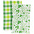 Shamrocks and Plaid St. Patrick's Day Kitchen Tea Towels - 26" - Set of 2 - IMAGE 1