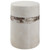 Cylindrical Distressed Ceramic Accent Stool - 18" - Cream and Brown - IMAGE 1