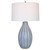 Scalloped Striped Table Lamp with Tapered Shade- 28" - Blue - IMAGE 1