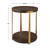 2-Tier Round Wooden Side Table - 24" - Brown and Gold - IMAGE 3