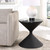 Hourglass Shaped Round Top Side Table - 22.5" - Black - IMAGE 2