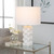 Geometric Table Lamp with Drum Shade - 23" - White - IMAGE 2