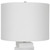 Geometric Stacked Blocks Table Lamp with Drum Shade - 23" - White - IMAGE 5