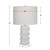 Geometric Stacked Blocks Table Lamp with Drum Shade - 23" - White
