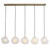 5 Light Geometric Linear Ceiling Pendant - 47" - Brass - IMAGE 1