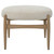 Textured Small Accent Bench with Wooden Base - 24.5" - IMAGE 1