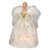 12" Ivory and Gold Floral Angel Christmas Tree Topper - IMAGE 1