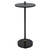 Round Glass Top Drink Table - 23.25" - Black