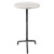Tall Petite Marble Drink Table - 23.5" - White and Black - IMAGE 1