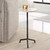 Tall Petite Marble Drink Table - 23.5" - White and Black - IMAGE 2