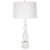 Beaded Marble Table Lamp with Tapered Shade - 31" - White - IMAGE 1