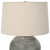 Textured Glass Table Lamp with Tapered Shade - 25" - Gray and Beige - IMAGE 6