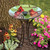 Solar Cardinals Glass Bird Bath with Stand - 21" - Red and Green - IMAGE 1