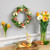 Mixed Floral and Carrots Artificial Easter Wreath - 11.5" - IMAGE 2