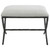 Cushioned Shearling Top Small Bench - 24" - Gray and Black - IMAGE 1