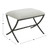 Cushioned Shearling Top Small Bench - 24" - Gray and Black - IMAGE 3