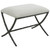 Cushioned Shearling Top Small Bench - 24" - Gray and Black - IMAGE 5