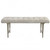 Biscuit Tufted Top Cushioned Bench - 48" - Gray and Champagne Gold - IMAGE 1