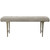 Biscuit Tufted Top Cushioned Bench - 48" - Gray and Champagne Gold - IMAGE 6