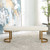 Shearling Top Bench with Hand Forged Base - 60" - White and Gold - IMAGE 4