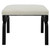 Shearling Cushioned Top Small Bench - 22.75" - White and Black - IMAGE 1