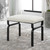 Shearling Cushioned Top Small Bench - 22.75" - White and Black - IMAGE 2